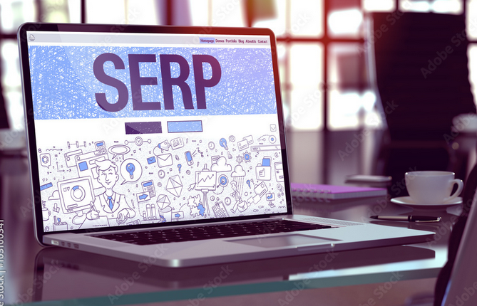 SERP analysis dashboard showing Google search results ranking factors keyword competition and SEO insights